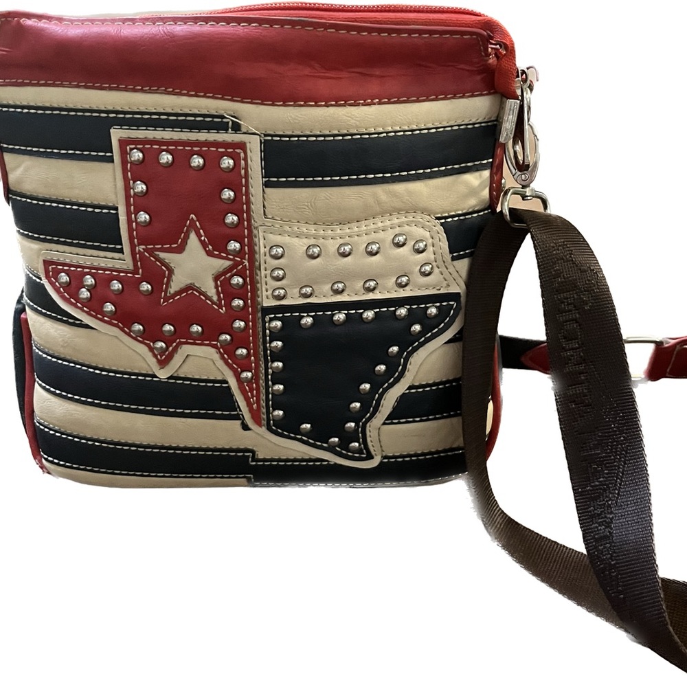 Montana West Texas Pride Collection Crossbody Bag-Red